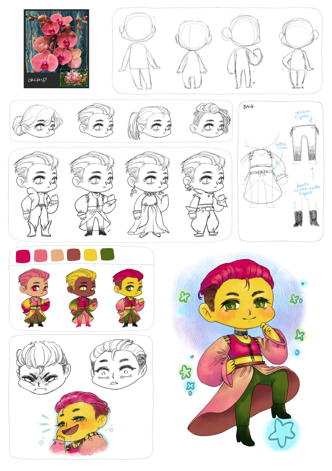 Orchid Character design Orchid Character design